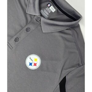 Pittsburgh Steelers NFL Team Apparel TX3 Cool Performance Polo Shirt Men XL Gray